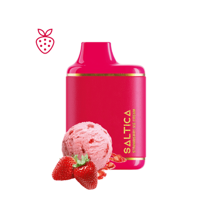 Saltica Leather 7000 Strawberry Ice Cream - Çilekli Dondurma - Dijital Sigara